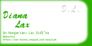 diana lax business card